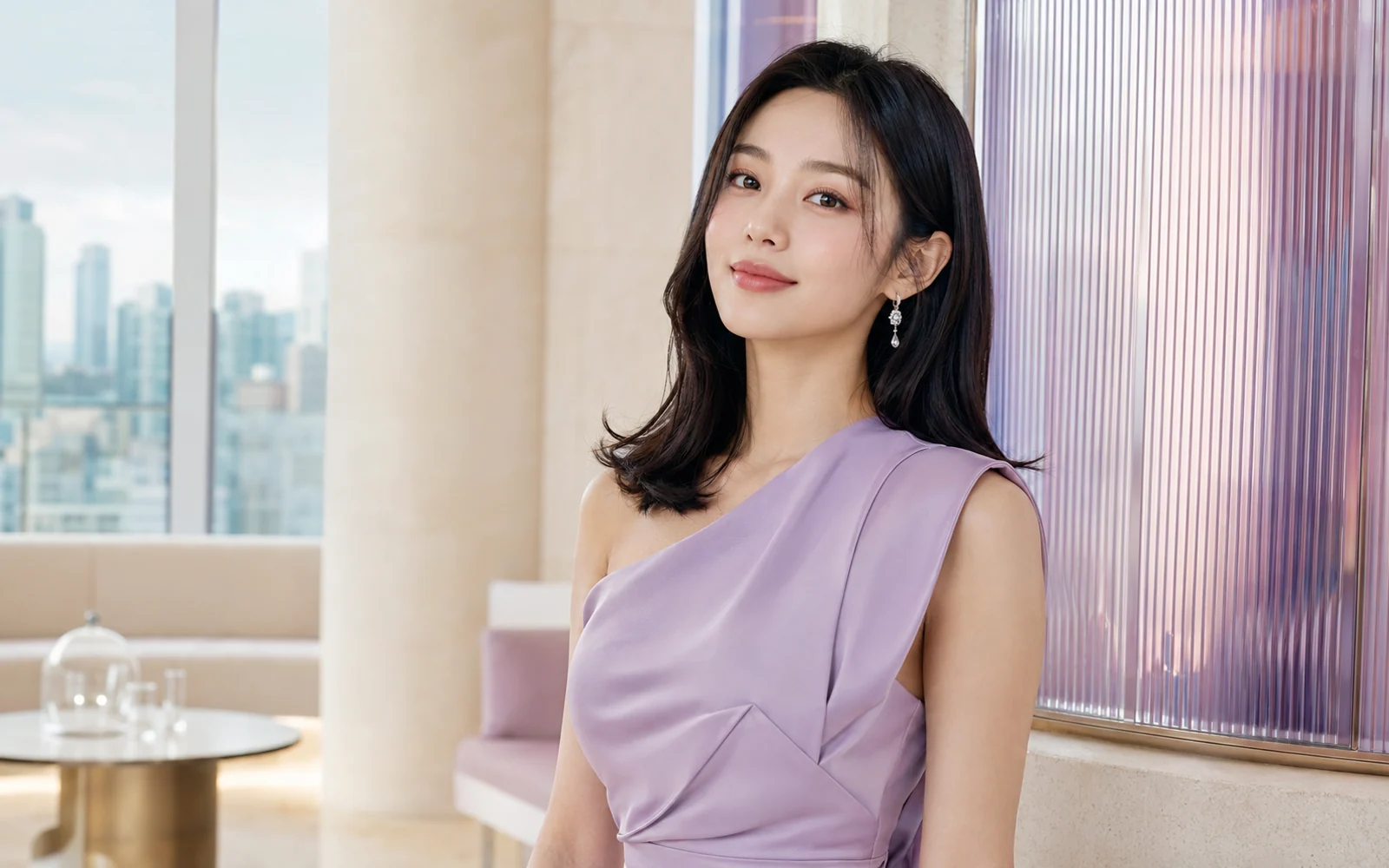 세이렌 예약 체크리스트 옆 글래머러스한 20대 성인 여성 모델